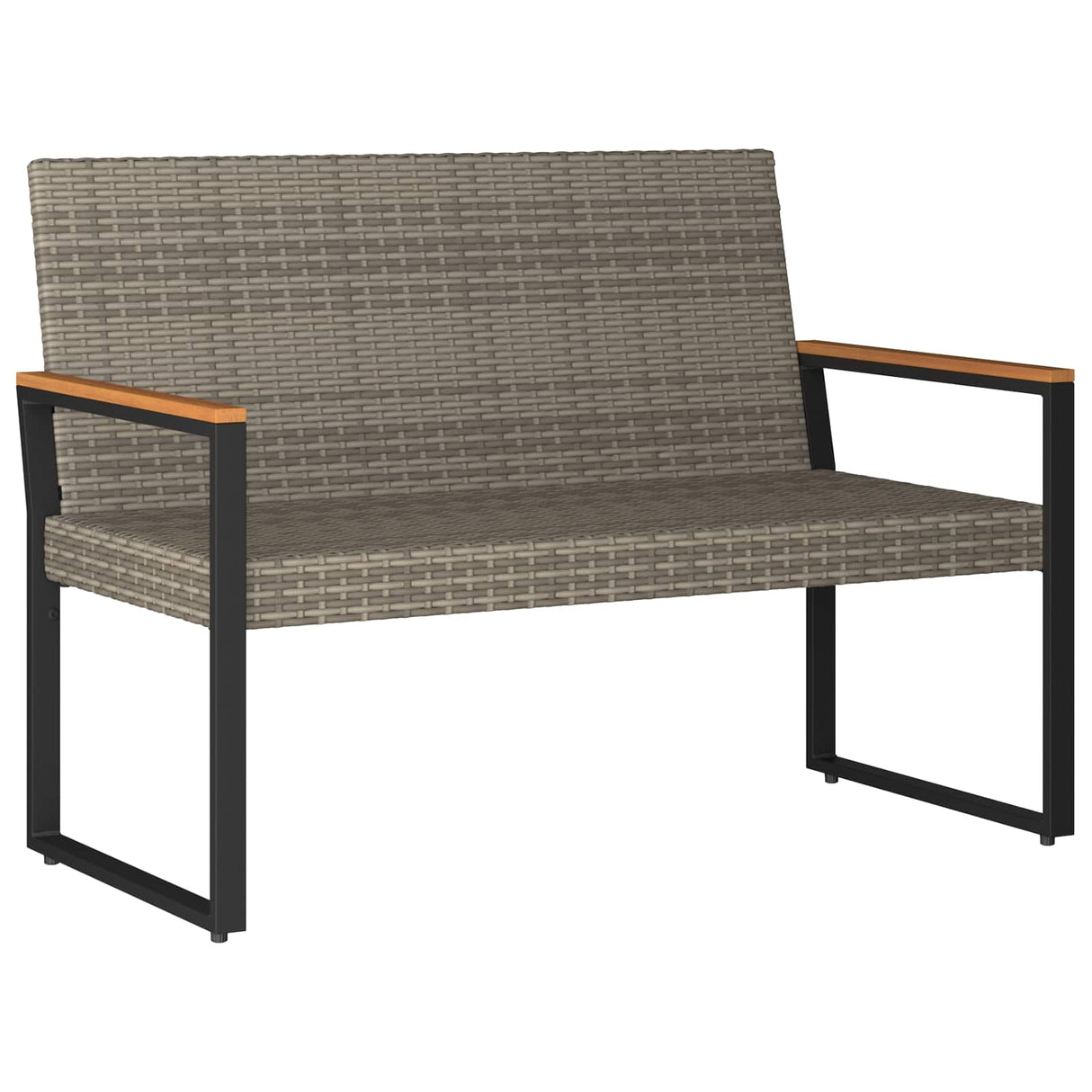 Outdoor Furniture Set 4 pcs Grey and Dark Grey Poly Rattan