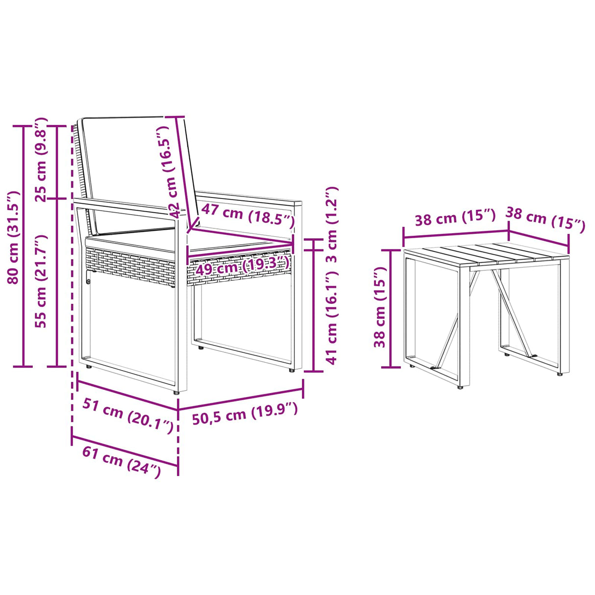 Outdoor Furniture Set 3 pcs Grey and Dark Grey Poly Rattan