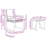 Outdoor Furniture Set 3 pcs Grey and Dark Grey Poly Rattan - Extra Image