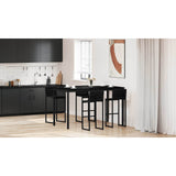 Standing Bar Table Engineered Wood Rectangular - Close-Up Angle