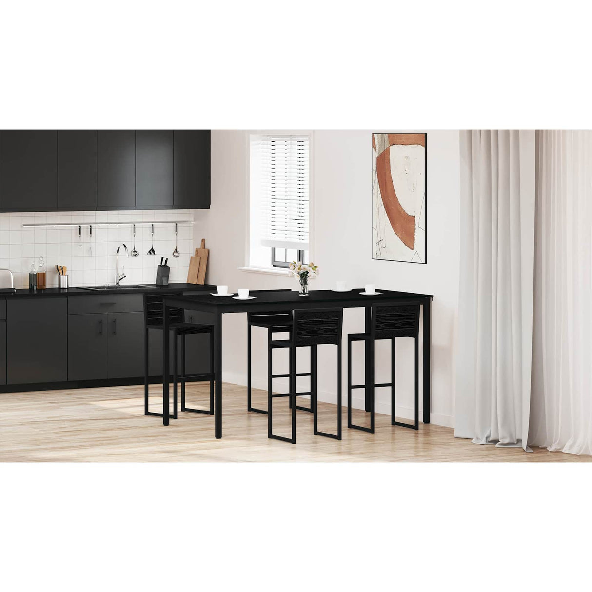 Standing Bar Table Engineered Wood Rectangular