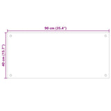 Kitchen Backsplash 2 pcs Transparent 90 x 40 cm Tempered Glass