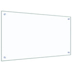 Kitchen Backsplash 2 pcs Transparent 90 x 50 cm Tempered Glass