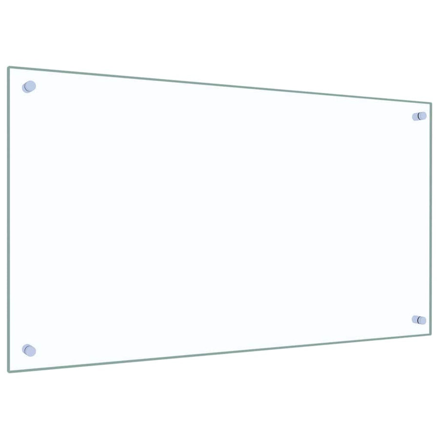 Kitchen Backsplash 2 pcs Transparent 90 x 50 cm Tempered Glass
