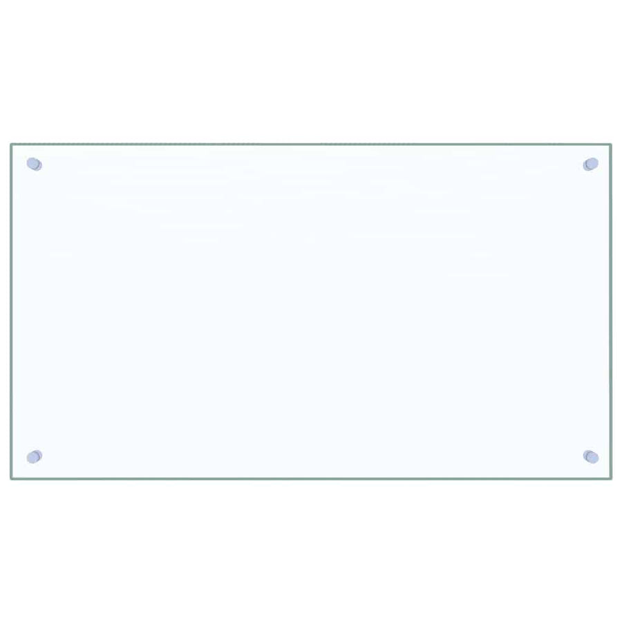 Kitchen Backsplash 2 pcs Transparent 90 x 50 cm Tempered Glass