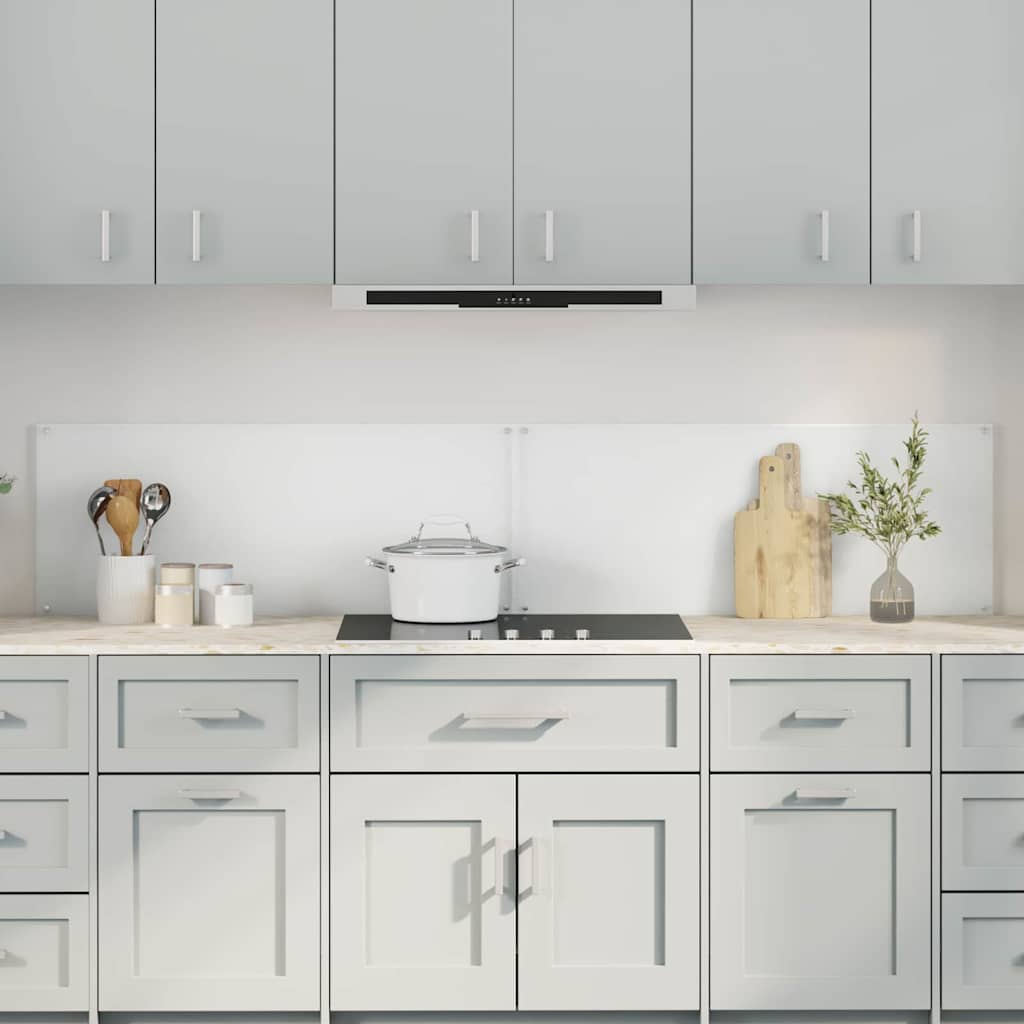 Kitchen Backsplash 2 pcs Transparent 100 x 40 cm Tempered Glass