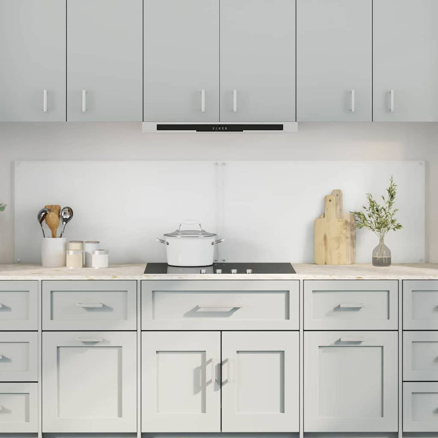 Kitchen Backsplash 2 pcs Transparent 100 x 50 cm Tempered Glass