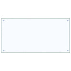Kitchen Backsplash 2 pcs Transparent 100 x 50 cm Tempered Glass