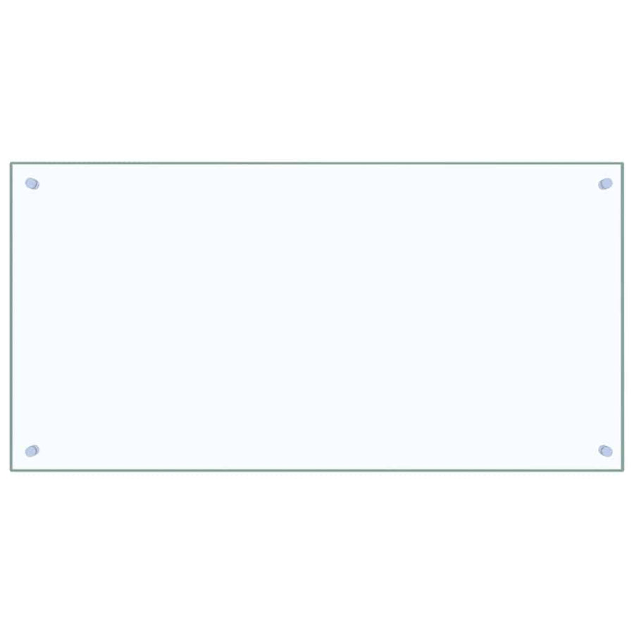 Kitchen Backsplash 2 pcs Transparent 100 x 50 cm Tempered Glass