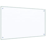 Kitchen Backsplash 2 pcs Transparent 100 x 60 cm Tempered Glass