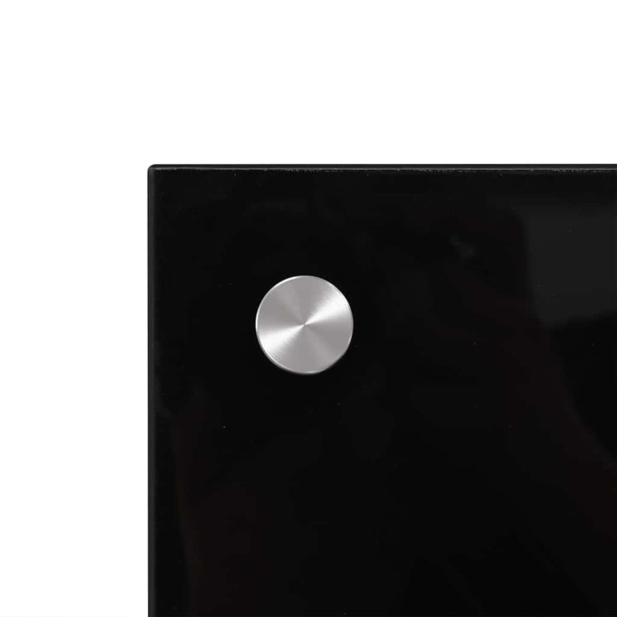 Kitchen Backsplash 2 pcs Black 90 x 50 cm Tempered Glass