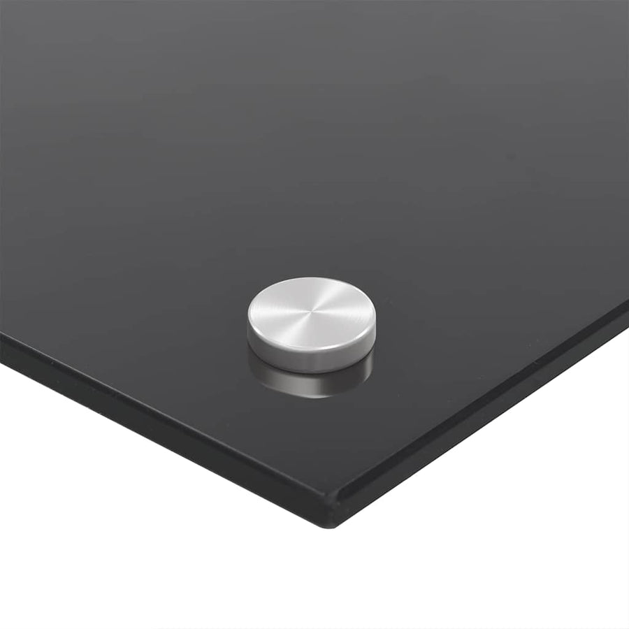 Kitchen Backsplash 2 pcs Black 90 x 50 cm Tempered Glass
