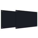 Kitchen Backsplash 2 pcs Black 90 x 50 cm Tempered Glass