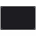 Kitchen Backsplash 2 pcs Black 90 x 50 cm Tempered Glass