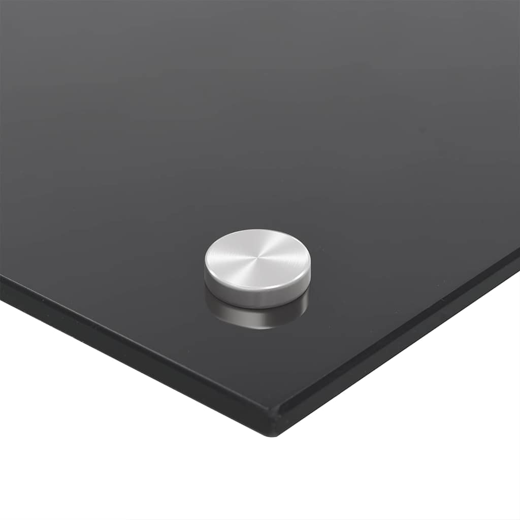 Kitchen Backsplash 2 pcs Black 90 x 60 cm Tempered Glass