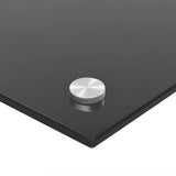 Kitchen Backsplash 2 pcs Black 90 x 60 cm Tempered Glass - Rear View