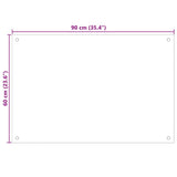 Kitchen Backsplash 2 pcs Black 90 x 60 cm Tempered Glass