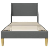 Bed Frame with Headboard Dark Grey 90 x 190 cm Velvet