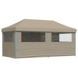 Party Tent Pop-up Taupe 580 x 292 x 315 cm Oxford Fabric - Rear View