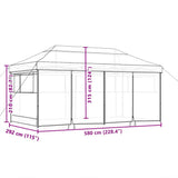 Party Tent Pop-up Taupe 580 x 292 x 315 cm Oxford Fabric - Extra Image