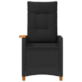 reclining chair with tea plate Black 62 x 64 x 112 cm - Top-Down View
