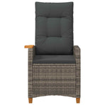 reclining chair with tea plate Poly Rattan