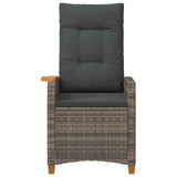 reclining chair with tea plate 62 x 64 x 112 cm Poly Rattan - Front View