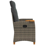 reclining chair with tea plate Poly Rattan