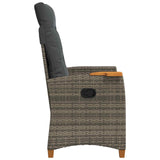 reclining chair with tea plate 62 x 64 x 112 cm Poly Rattan - Side View
