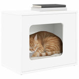 Cat House White 51 x 30 x 42 cm Engineered Wood - Side View