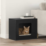 Cat House Black 51 x 30 x 42.5 cm Engineered Wood
