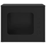 Cat House Black 51 x 30 x 42.5 cm Engineered Wood - 45-Degree Angle