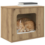 Cat House Artisan Oak 51 x 30 x 42.5 cm Engineered Wood