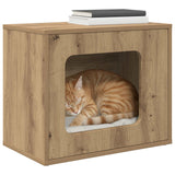 Cat House Artisian Oak 51 x 30 x 42.5 cm Engineered Wood - Side View