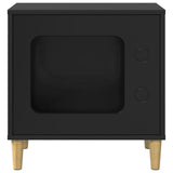Cat House Black 51 x 30 x 52 cm Engineered Wood - 45-Degree Angle