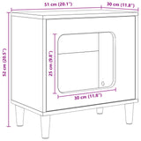 Cat House Black 51 x 30 x 52 cm Engineered Wood