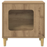 Cat House Artisian Oak 51 x 30 x 52 cm Engineered Wood - 45-Degree Angle