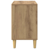 Cat House Artisian Oak 51 x 30 x 52 cm Engineered Wood - Rear View