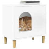 Cat House White 51 x 30 x 52 cm Engineered Wood - Side View