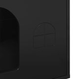 Cat House Black 51 x 30 x 52 cm Engineered Wood - Low Angle