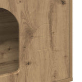 Cat House Artisian Oak 51 x 30 x 52 cm Engineered Wood - Low Angle