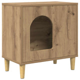Cat House Artisian Oak 51 x 30 x 52 cm Engineered Wood - Front View
