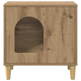 Cat House Artisian Oak 51 x 30 x 52 cm Engineered Wood - 45-Degree Angle