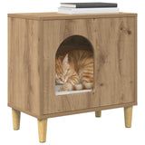 Cat House Artisian Oak 51 x 30 x 52 cm Engineered Wood - Side View