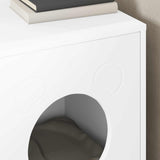 Cat House White 42.5 x 40 x 53 cm Engineered Wood - Top-Down View