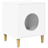 Cat House White 42.5 x 40 x 53 cm Engineered Wood - Front View