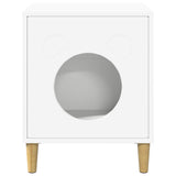 Cat House White 42.5 x 40 x 53 cm Engineered Wood - 45-Degree Angle