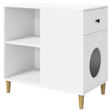 Cat House White 72 x 42.5 x 70 cm Engineered Wood - Front View