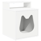 Cat House White 42.5 x 40 x 53.5 cm Engineered Wood - Front View
