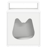 Cat House White 42.5 x 40 x 53.5 cm Engineered Wood